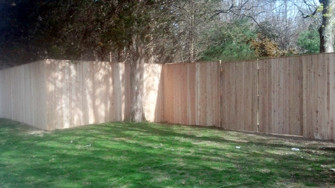 Wooden privacy fencing, wood fences - Lakeville, Freetown, Rochester, Fairhaven, MA