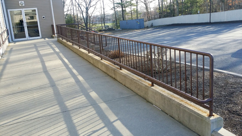 Custom wrought iron railings, MA, RI, ornamental exterior ironwork, custom iron balconies, hand railings
